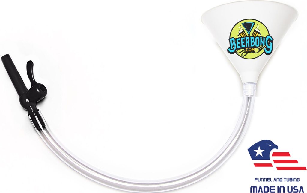 Beer Bong white funnel with black valve