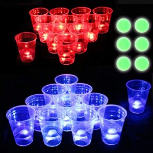 Six Senses Media The Dark Beer Pong Set – LED Cups
