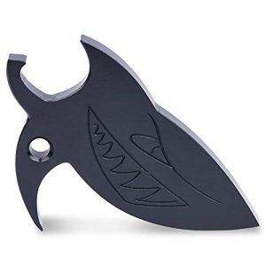 BeerShark - Shotgun Tool, Bottle Opener Keychain and Beer Can Opener, Black, Made in the USA